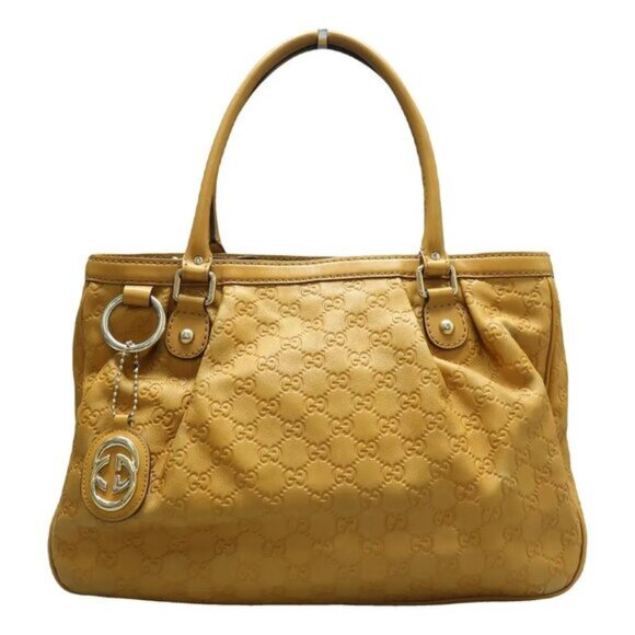 GUCCI Yellow Cloth Tote 358-061925 - Picture 1 of 12